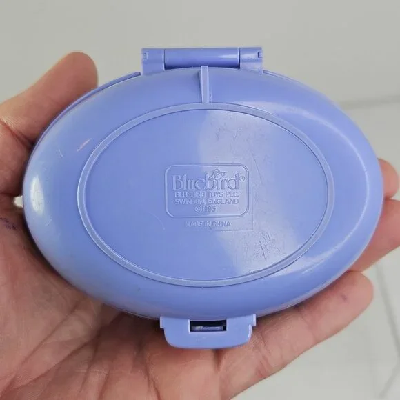 Polly Pocket Bluebird Vintage 1995 Unicorn Horse Meadow Purple Compact Only - Picture 9 of 12